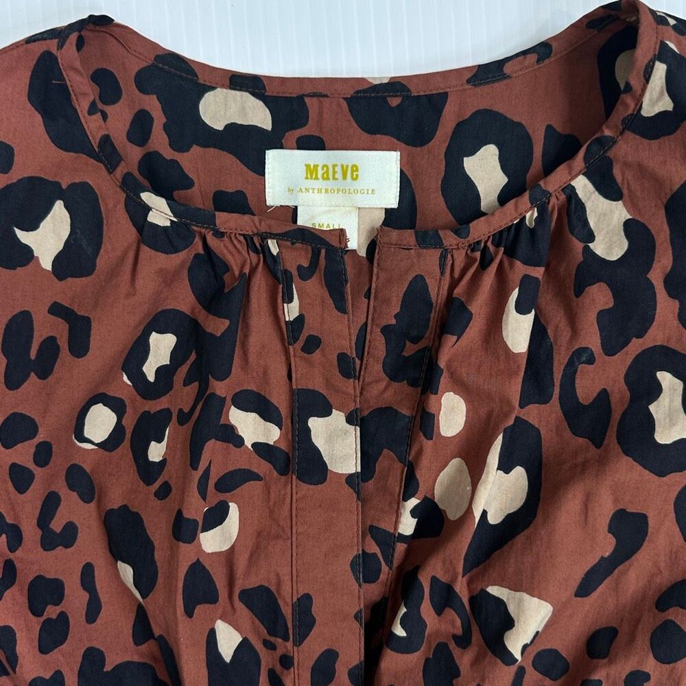 Anthropologie Somerset Maxi Dress Sz S Leopard Print Pockets - Picture 11 of 12